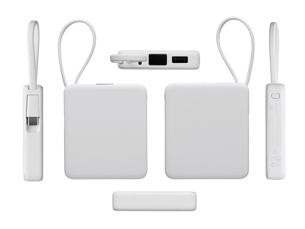 Внешний аккумулятор со встроенным кабелем USB-C Дэнси, 5000 мАч