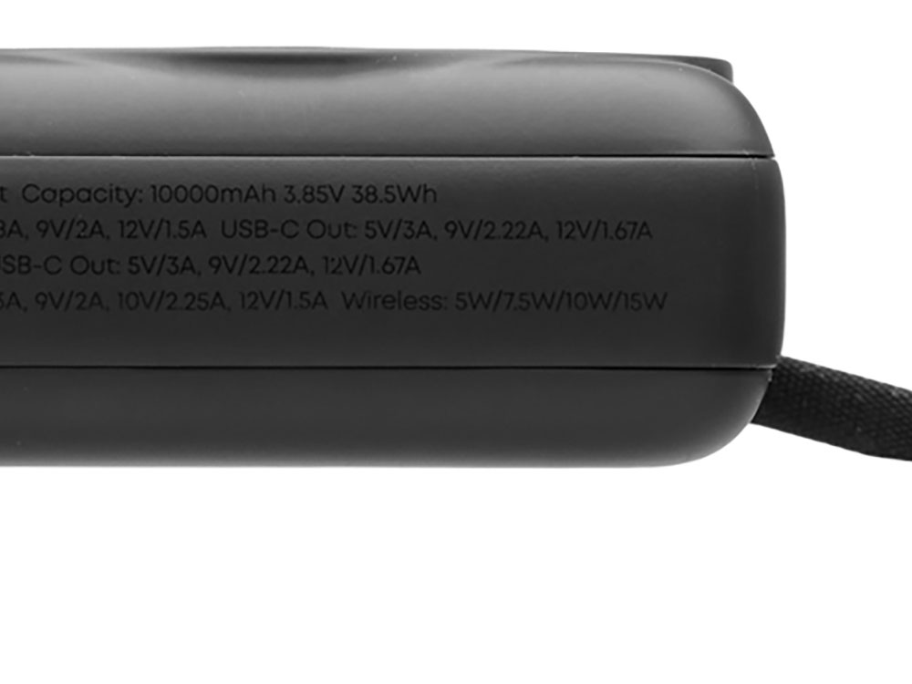 Магнитный беспроводной внешний аккумулятор c подсветкой лого Энчант, 10000 мАч