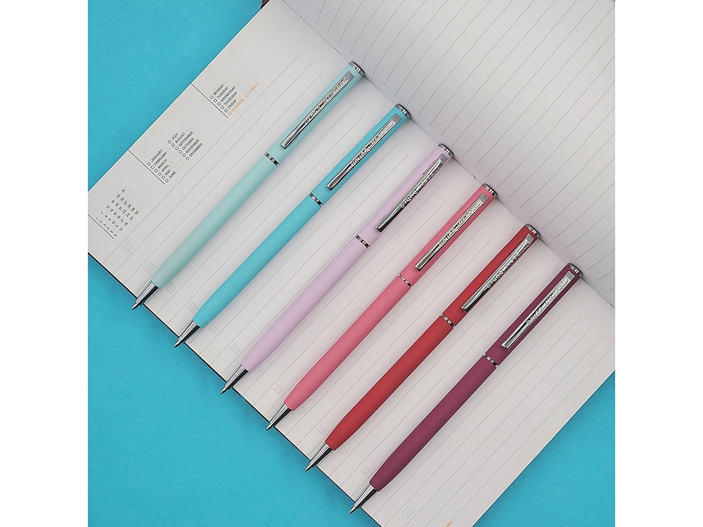 Ручка металлическая шариковая Palermo, софт-тач