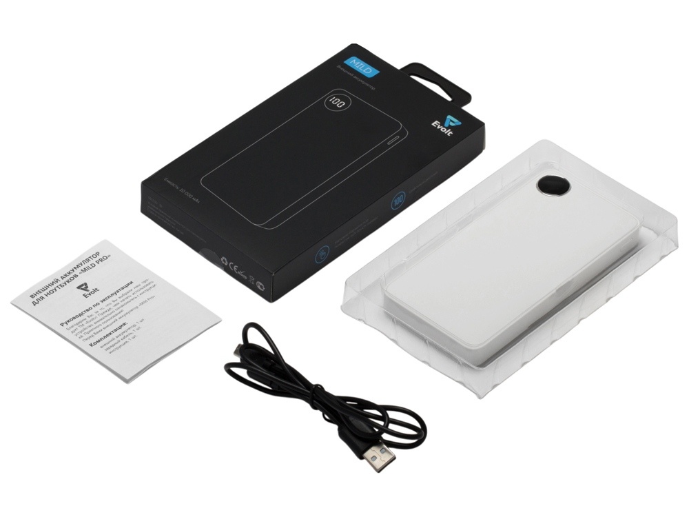 Внешний аккумулятор Mild, soft-touch, 10 000 mAh