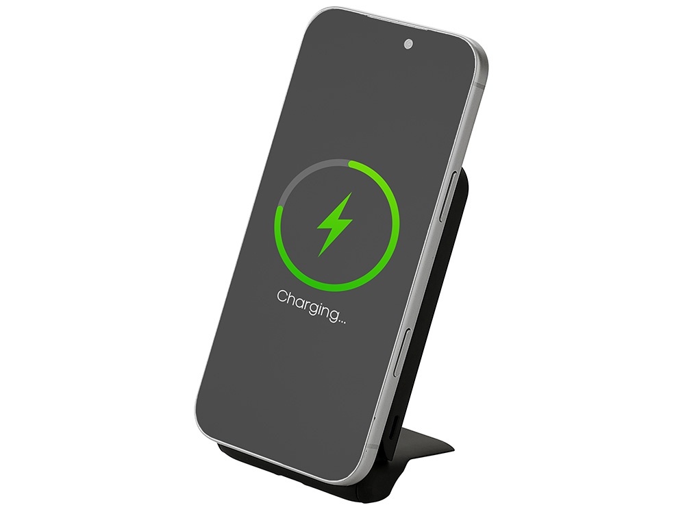 Беспроводной внешний аккумулятор с подсветкой лого и подставкой Magflash, 10000 мАч, 15 Вт