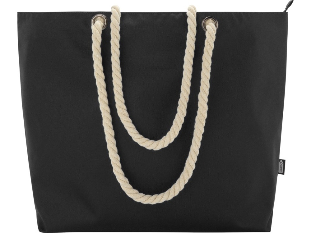 Пляжная сумка-холодильник Panama GRS из переработанных материалов с ручками-шнурками