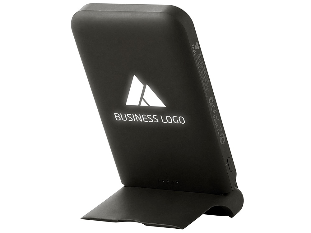 Беспроводной внешний аккумулятор с подсветкой лого и подставкой Magflash, 10000 мАч, 15 Вт