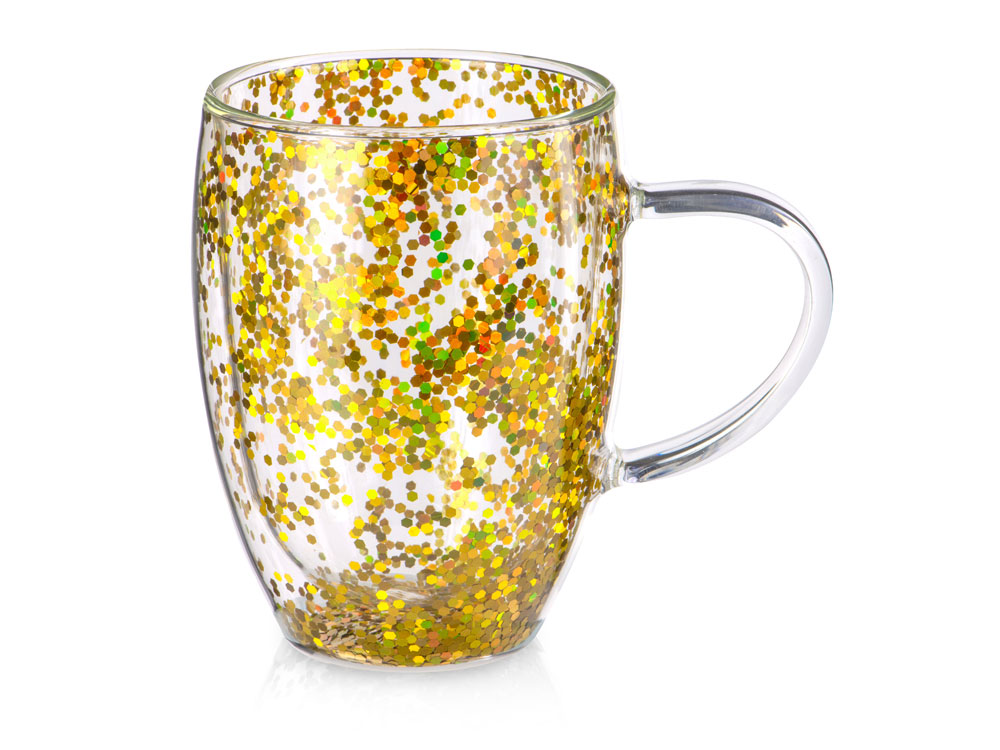 Кружка с двойными стенками с блестками Festival