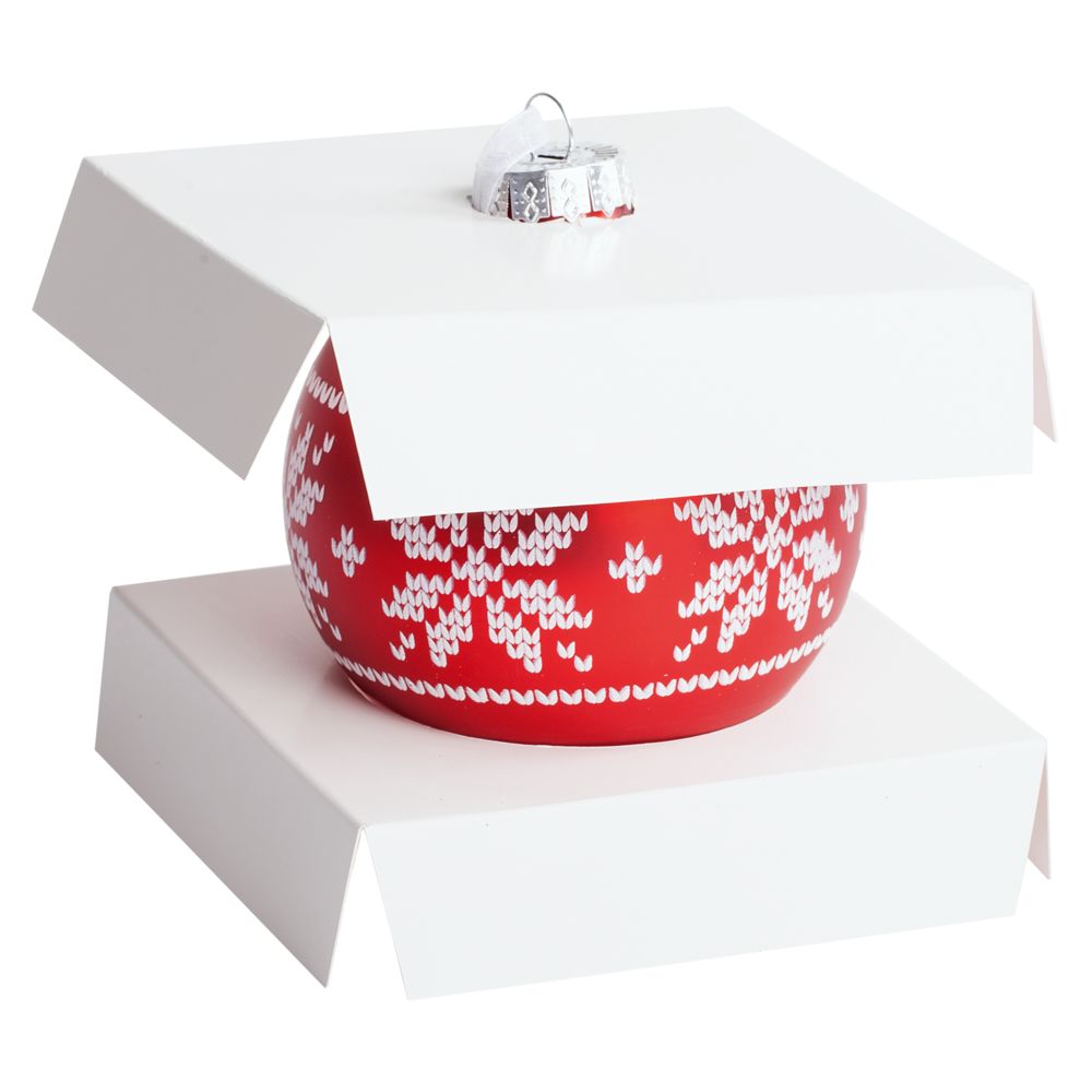 Ёлочный шарик «Норвежский орнамент», 8 см