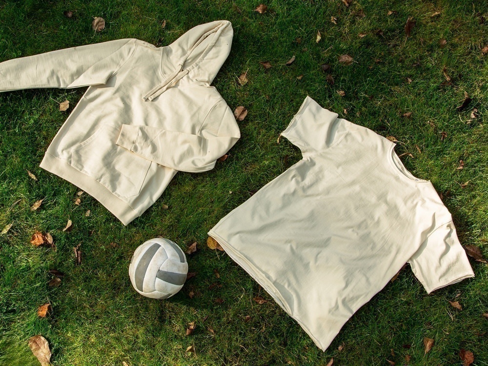 Толстовка с капюшоном Pure из неокрашенного хлопка, мужская