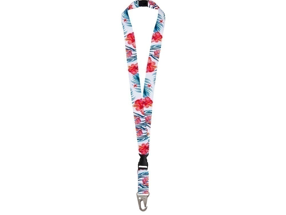 Ланъярд под сублимацию с карабином, межуровневым замком и замком обрыва, 2,5 см