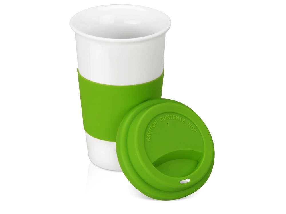 Кружка Нью-Йорк с силиконовой крышкой и манжетой