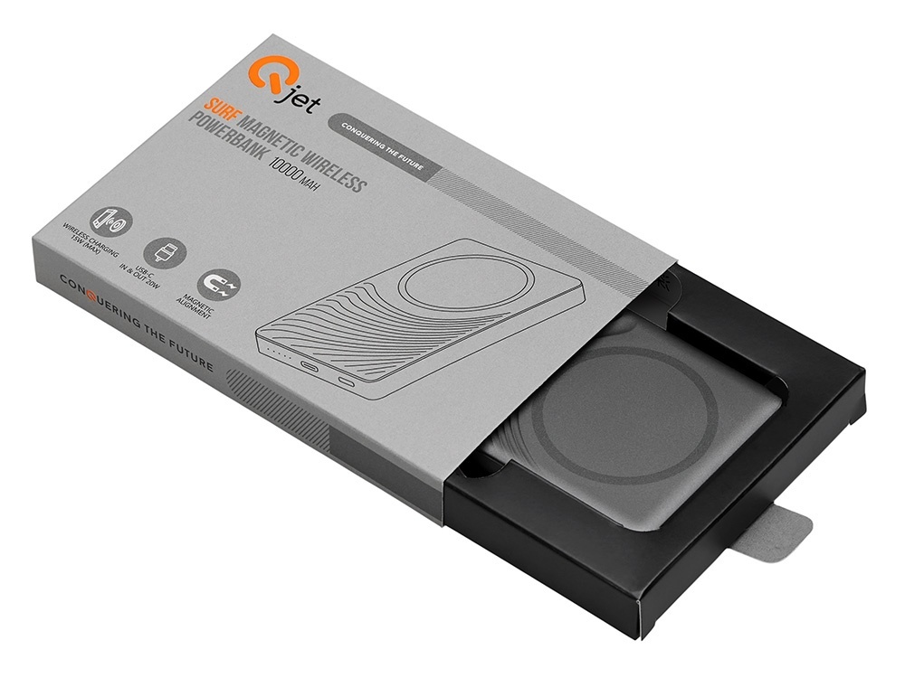 Магнитный беспроводной внешний аккумулятор Сёрф, 10000 мАч