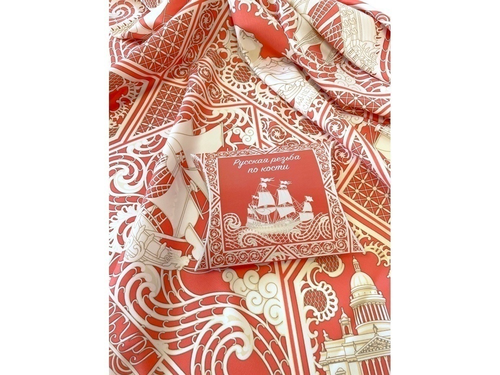Платок Русская резьба по кости