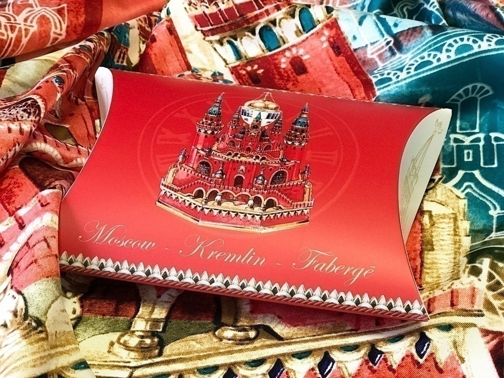Платок Кремль - Москва - Фаберже